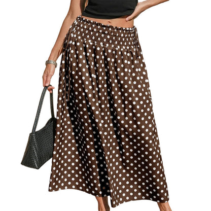 ⏳50 % rabatt under en begränsad tid⏰Midi-kjol med prickmönster för damer🌟👗