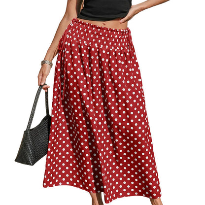 ⏳50 % rabatt under en begränsad tid⏰Midi-kjol med prickmönster för damer🌟👗