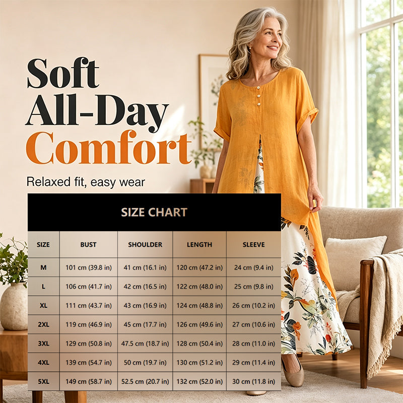 ⏳50 % rabatt under en begränsad tid⏰Casualklänning för damer med blommönster i lager-på-lager-stil💐👗