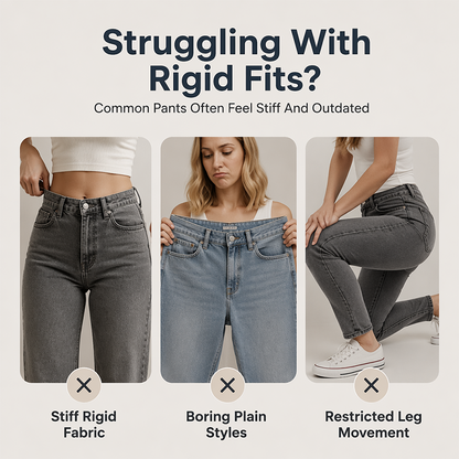 Capri-jeans för damer med raka ben