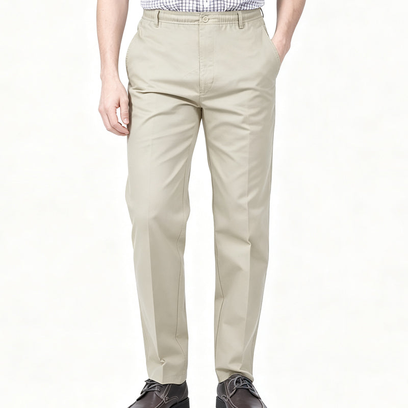 👖 50% RABATT NU! Slim‑fit herrbyxor med elastisk midja – skrynkelfria, bekväma & mångsidiga – perfekta för jobbet, resan och vardagen 💼✨