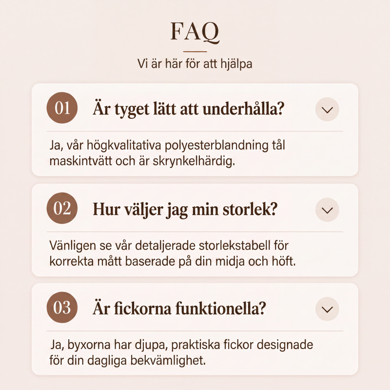 Damens högmidjade vida byxor med kontrastkant