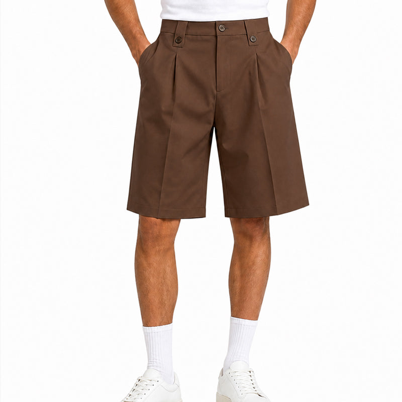 Kort kostymbyxa för män med vid benöppning i casual-stil