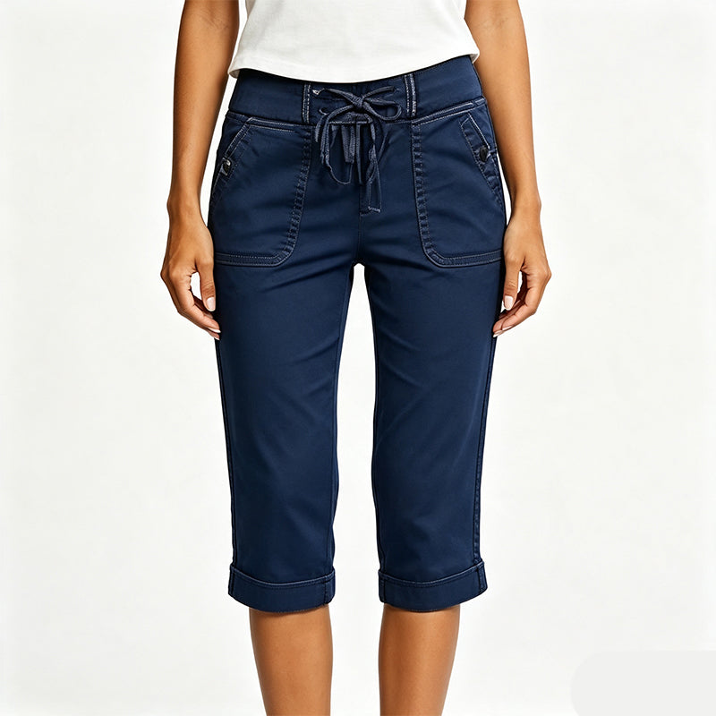 Kvinnors lediga jeans-capribyxor