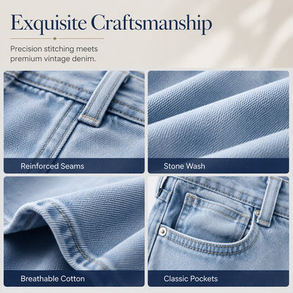 Casual-jeans med vida ben för damer
