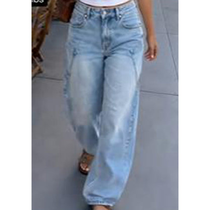 Casual-jeans med vida ben för damer