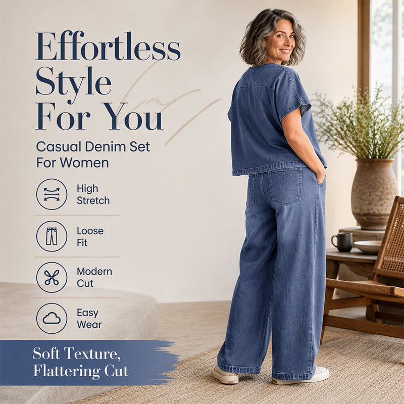 Korta jeans för damer med rakt ben i casual-stil