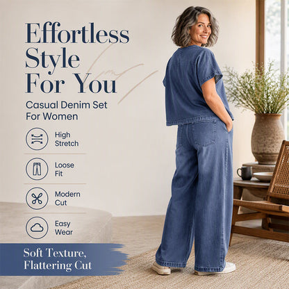 Korta jeans för damer med rakt ben i casual-stil