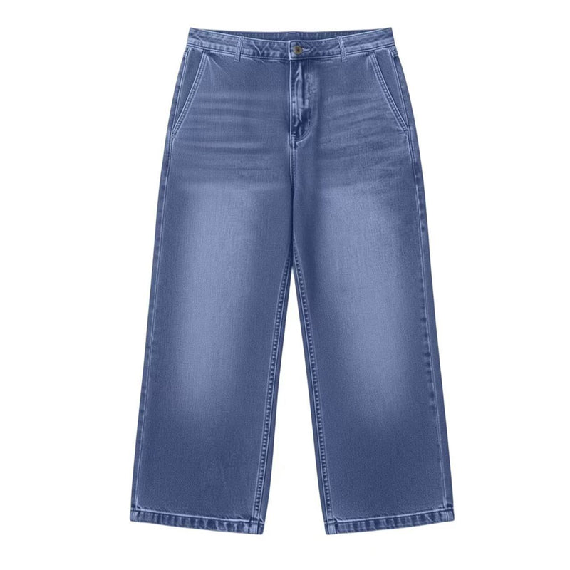 Korta jeans för damer med rakt ben i casual-stil