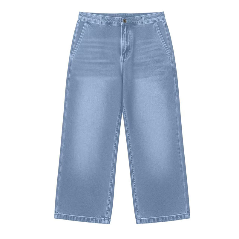 Korta jeans för damer med rakt ben i casual-stil