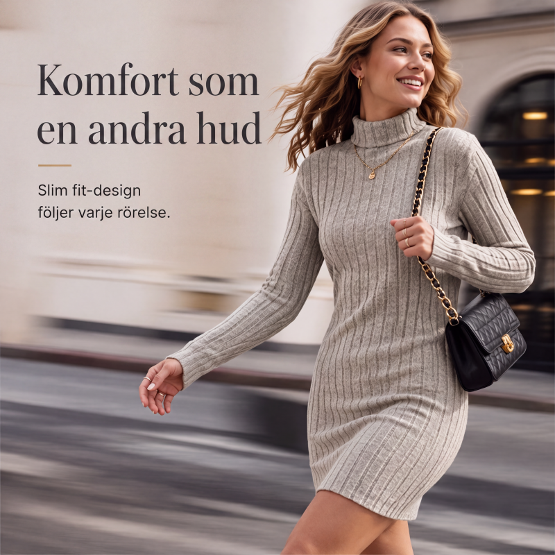 Nya ankomster📦 👗 Klassisk bodycon-klänning i ribbstickning – tidlös stil som framhäver midjan