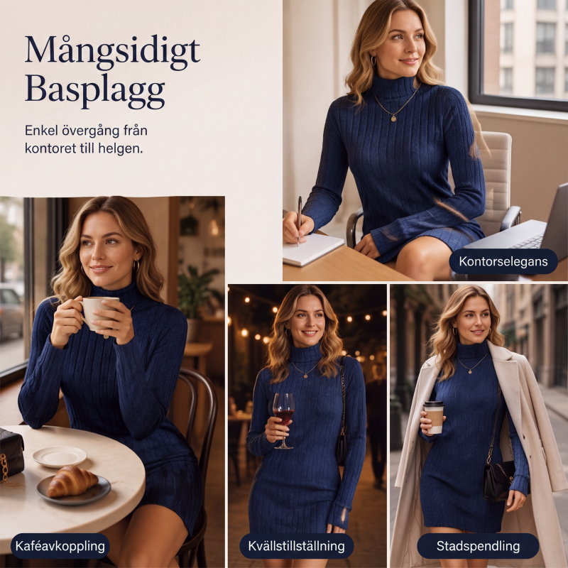 Nya ankomster📦 👗 Klassisk bodycon-klänning i ribbstickning – tidlös stil som framhäver midjan