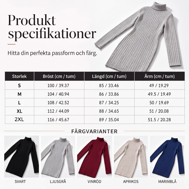 Nya ankomster📦 👗 Klassisk bodycon-klänning i ribbstickning – tidlös stil som framhäver midjan