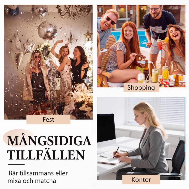Elegant 2-delad set för kvinnor med V-ringad topp och vida byxor