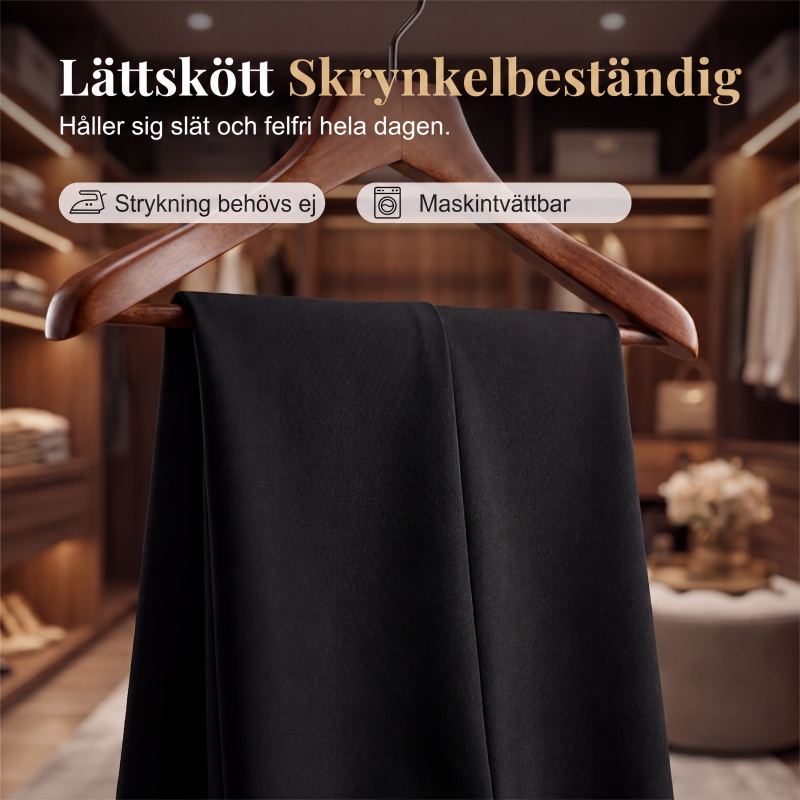 Dambyxor med hög midja och vida ben