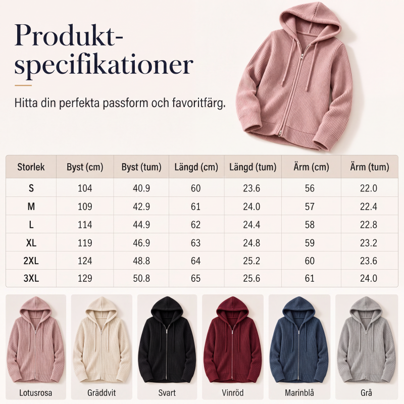Nyhet✨ 🌸 Mjuk och värmande randtröja med huva