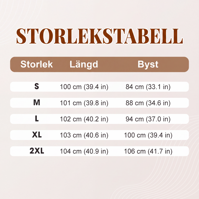 🌸Stor rea – 50 % rabatt💖Elegant figursydd klänning med ståkrage och V-ringning