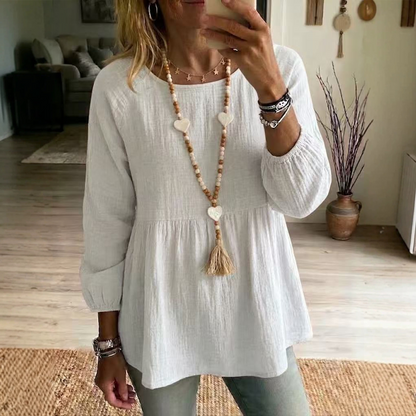 Lediga, löst sittande babydoll-topp för kvinnor