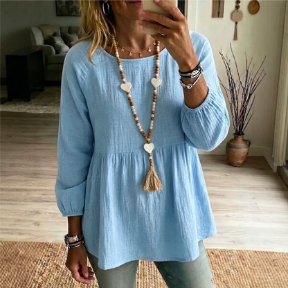 Lediga, löst sittande babydoll-topp för kvinnor
