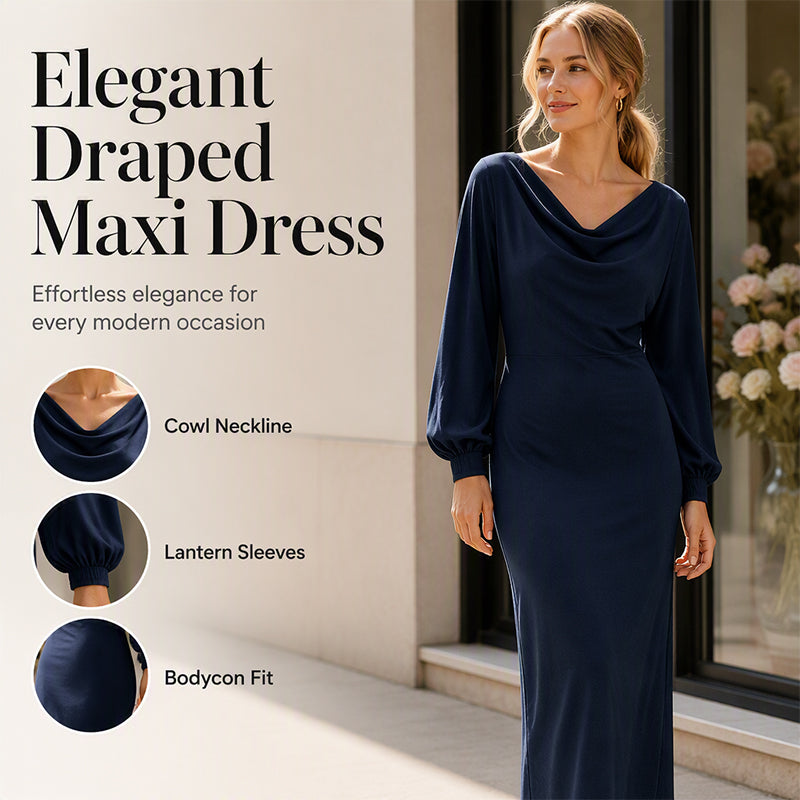 💖Stor rea – 50 % rabatt ✨ Elegant klänning med krage för damer