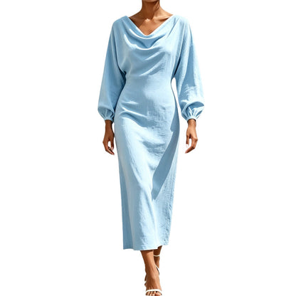 💖Stor rea – 50 % rabatt ✨ Elegant klänning med krage för damer