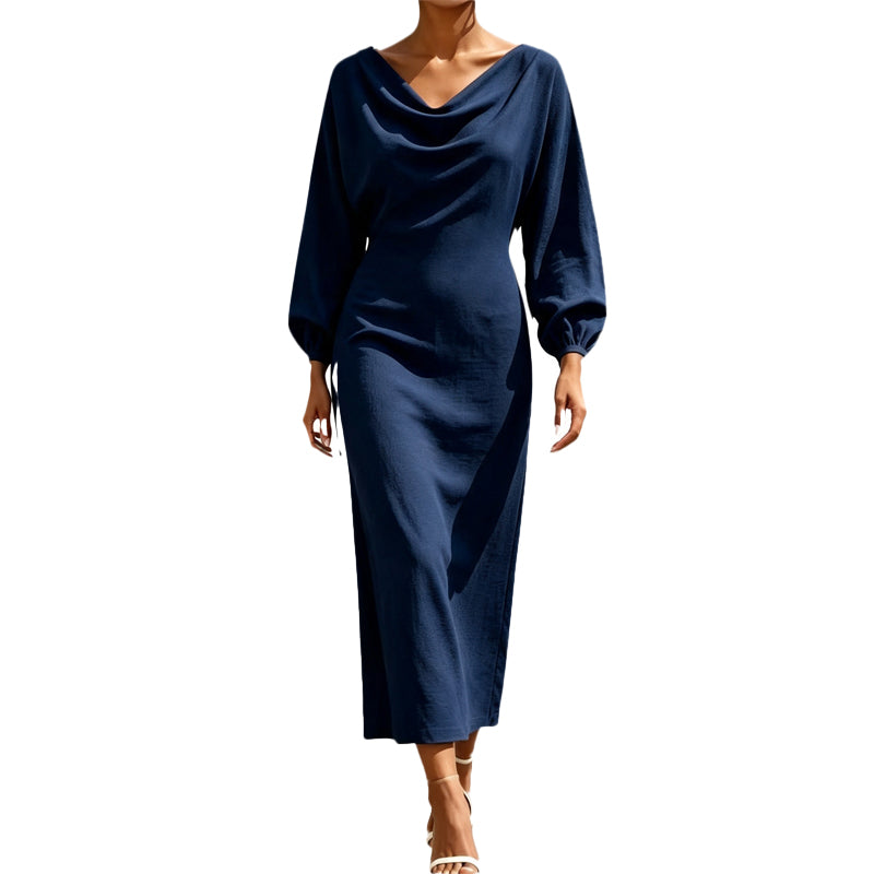 💖Stor rea – 50 % rabatt ✨ Elegant klänning med krage för damer