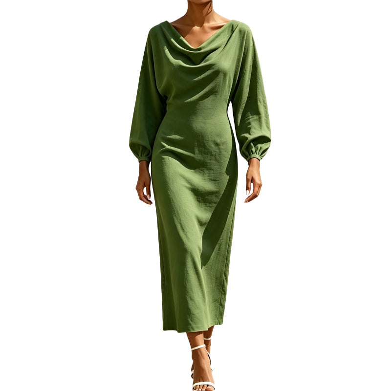 💖Stor rea – 50 % rabatt ✨ Elegant klänning med krage för damer