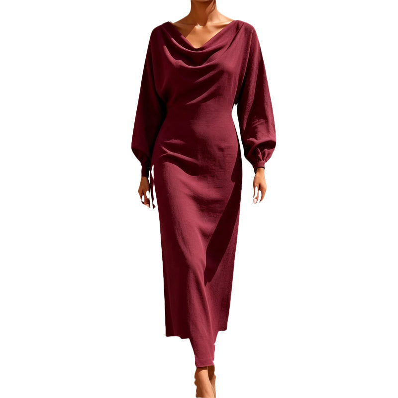 💖Stor rea – 50 % rabatt ✨ Elegant klänning med krage för damer