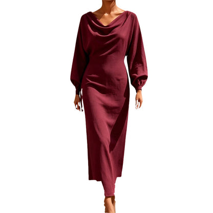 💖Stor rea – 50 % rabatt ✨ Elegant klänning med krage för damer