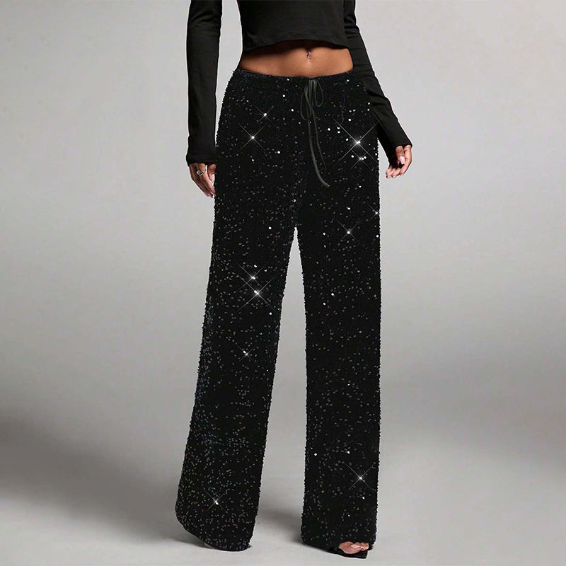 Ny kollektion🛍️Raka byxor för dam med elastisk midja