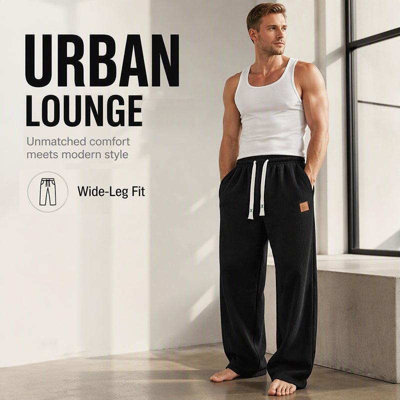 👖💨 Casual-joggingbyxor för män med vida ben – 50 % rabatt! Mjukt tyg, avslappnad passform, justerbar midja – bekväm streetwear för vardagen.💪