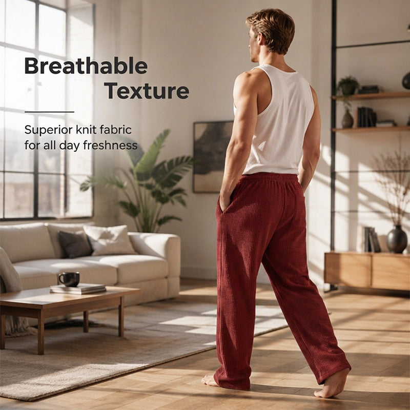 👖💨 Casual-joggingbyxor för män med vida ben – 50 % rabatt! Mjukt tyg, avslappnad passform, justerbar midja – bekväm streetwear för vardagen.💪
