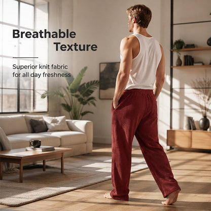 👖💨 Casual-joggingbyxor för män med vida ben – 50 % rabatt! Mjukt tyg, avslappnad passform, justerbar midja – bekväm streetwear för vardagen.💪