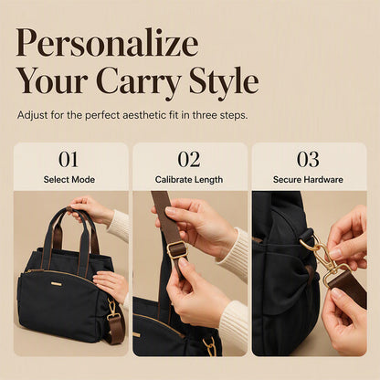 🎉 BEGRÄNSAD TID 50% RABATT! 👜 Casual Canvas Toteväska med Plisserade Sidofickor för Kvinnor – Minimalistisk Design, 8-Zons Organisation & Multifunktionell Styling ✨