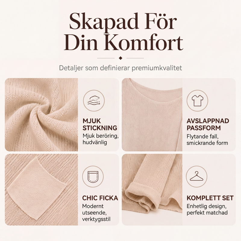 Damens lediga och mystickad tröja med rundhals