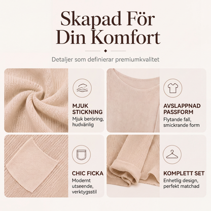 Damens lediga och mystickad tröja med rundhals