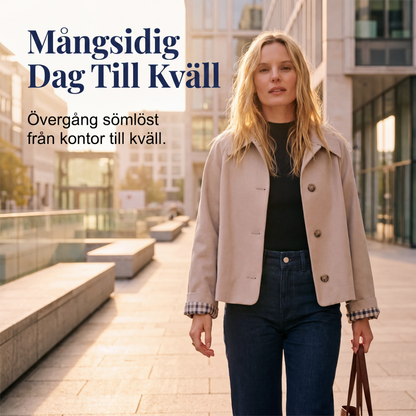 Kort kavaj med enkelknäppning för kvinnor