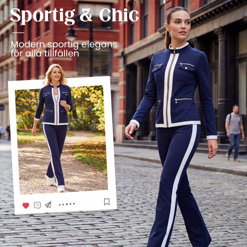Ett måste🔥 Matchande jacka och byxor – sportigt-chic design och andningsbar komfort för resor eller avkoppling