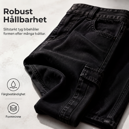 Kvinnors lediga jeans med raka ben