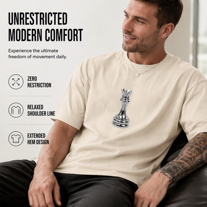 👕Nyheter – T-shirt för män med schackdrottning-motiv – Andningsbart tyg och avslappnad passform för vardaglig komfort