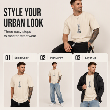 👕Nyheter – T-shirt för män med schackdrottning-motiv – Andningsbart tyg och avslappnad passform för vardaglig komfort