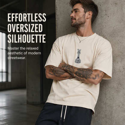👕Nyheter – T-shirt för män med schackdrottning-motiv – Andningsbart tyg och avslappnad passform för vardaglig komfort
