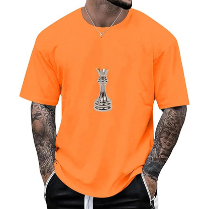 👕Nyheter – T-shirt för män med schackdrottning-motiv – Andningsbart tyg och avslappnad passform för vardaglig komfort