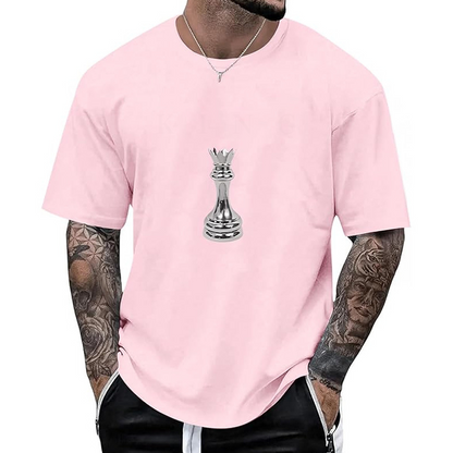 👕Nyheter – T-shirt för män med schackdrottning-motiv – Andningsbart tyg och avslappnad passform för vardaglig komfort