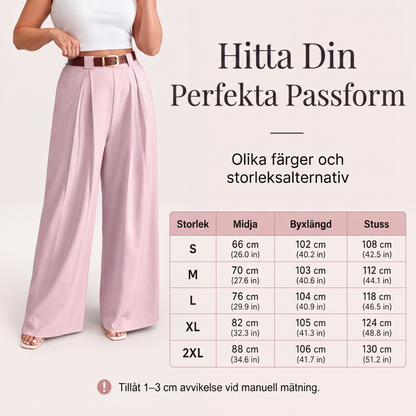 Eleganta vida kostymbyxor med hög midja för kvinnor