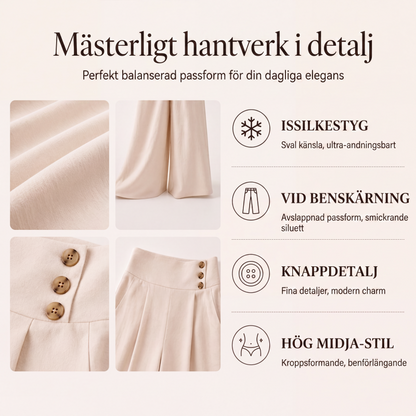 Damens lösa, luftiga vida byxor