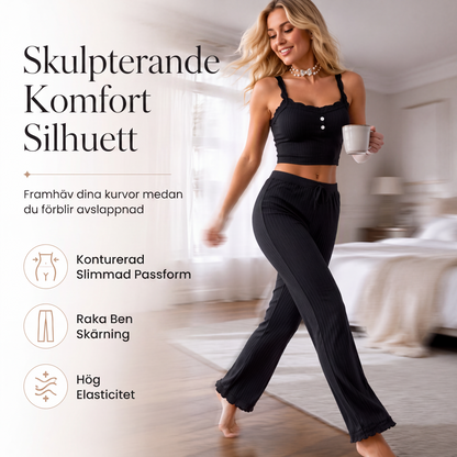 Sommarset för damer med spets, camisole och pyjamas