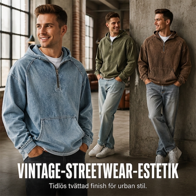 Kvinnors lediga denimjacka med halv dragkedja