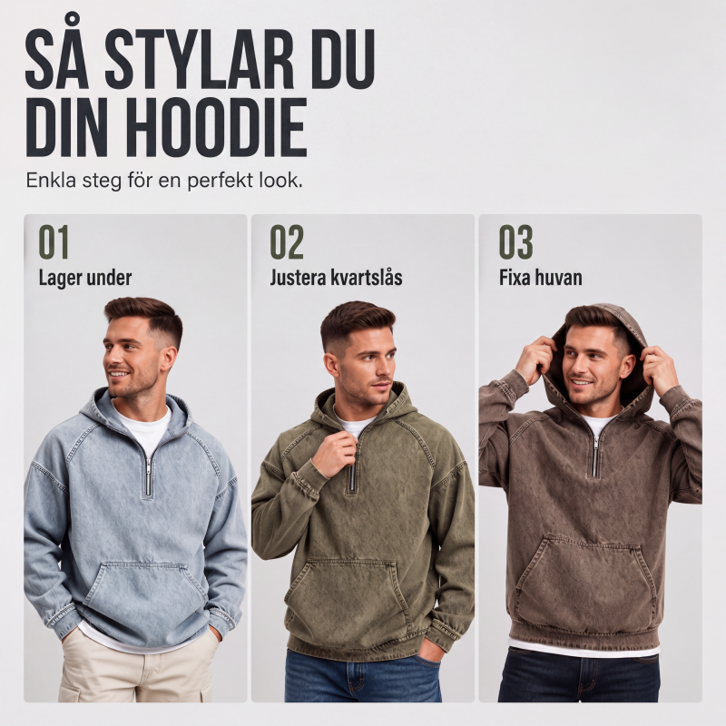 Kvinnors lediga denimjacka med halv dragkedja