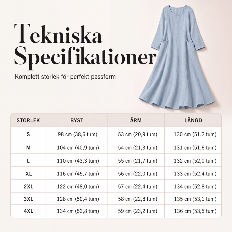 Kvinnors enfärgad långärmad klänning